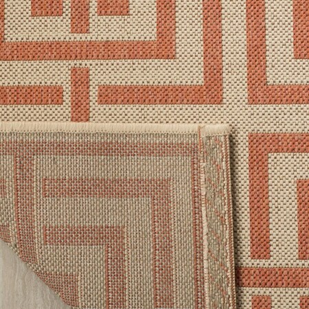 Safavieh 6 ft. 7 in. x 6 ft. 7 in. Linden 100 Contemporary Square Area Rug Cream & Rust LND128R-6SQ